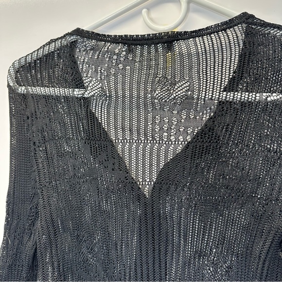 Christian Dior Boutique Set Black Cardigan Sleeveless Turtleneck cowl top Size 8 - Picture 15 of 16